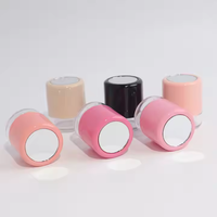 Pot cosmétique rond en plastique PVA avec miroir, capacité 5g 10g, logo/design graphique personnalisable, options de laminage brillant et d'embossage