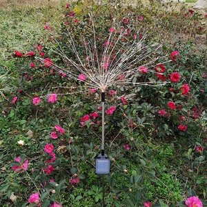 4 Lily Flower LED <b>Garden</b> Lamp Solar Outdoor Simulation with Pot for Decorative Planters - Product Image 3