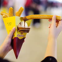 Boîte de conditionnement personnalisée pour churros, beignets, gâteaux, brownies, biscuits, sauces et trempettes, de qualité alimentaire et écologique