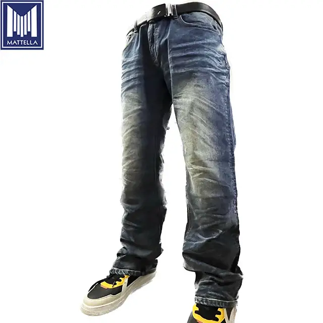 12oz coton spandex lavé évasé en détresse hip hop skinny stretch denim hommes femmes jeans pour hommes