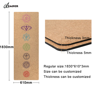 Impression personnalisée Chakra 100% En caoutchouc naturel Recyclé Étiquette Privée Liège Écologique Tapis de Yoga - Product Image 3