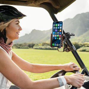 แท่นวางโทรศัพท์ติดรถเข็นสำหรับยิมแท่นวางโทรศัพท์ติดบนรถกอล์ฟพร้อมท่อสี่เหลี่ยมทรงสี่เหลี่ยมวงรีทรงสี่เหลี่ยมใหม่ - Product Image 4