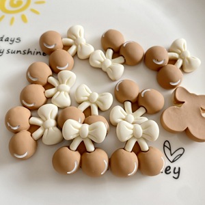 100PCS/BOLSA <span class=keywords><strong>MIMI</strong></span> Caf Dijes de Resina Mate con Diseño de Cereza para Slime, Carcasas de Móvil, Llaveros, Manualidades y Decoración - Product Image 3