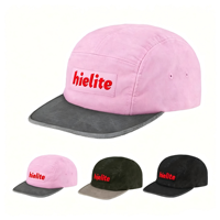 Casquette 5 panneaux personnalisée OEM de haute qualité, tendance, sportive, réglable, avec logo tissé, pour les aventures en plein air, la plage et la pêche