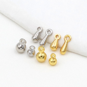 Teardrop Pendant Round Pendant 18K Gold Plated <b>Copper</b> Jewelry Findings For Necklace Making DIY <b>Bracelet</b> Components D98 - Product Image 3