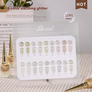 Juego completo de lentejuelas grandes de voladura con placa de Color para esmalte de uñas de Gel UV de <span class=keywords><strong>platino</strong></span> blanco Popular DIY Gel de ojo de gato Volumen de 15ml - Product Image 3