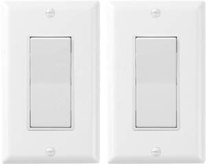 Interrupteur mural à bascule unipolaire Barep 15A 120V US avec <span class=keywords><strong>plaque</strong></span> de couverture pour éclairage électrique - Product Image 1
