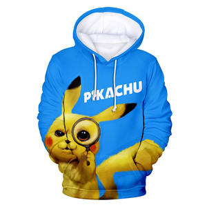 Casual Cut Men's Anti-Wrinkle 3D Printed for Harajuku Hip Hop Fashion Tops Cartoon Coat Pullover <strong>Pikachu</strong> <strong>Hoodie</strong> - Product Image 1