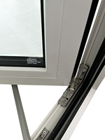 Ventana de PVC Económica con Vidrio Templado y Persiana para Cocina de Apartamento y Uso en Hoteles