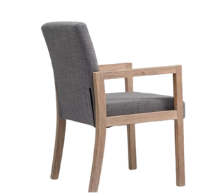 ELITE Cómodo Reposabrazos de madera maciza Silla de comedor Respaldo retro Diseño simple moderno para hoteles Restaurantes Ocio Largo - Product Image 3