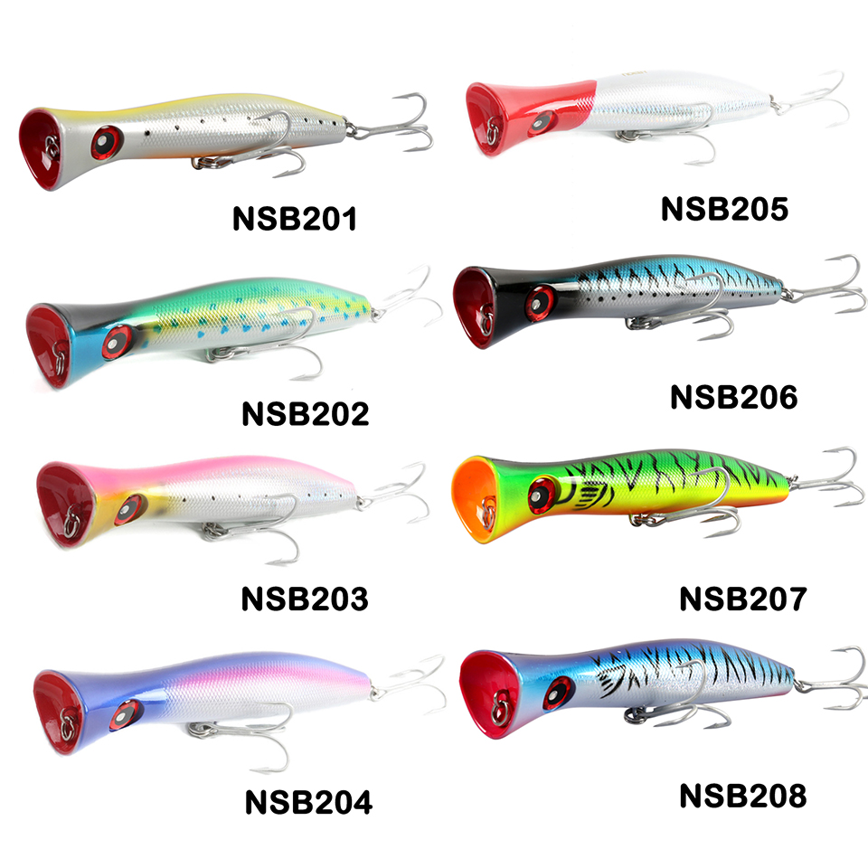 Leurre De Pêche Popper Noeby 180mm 80g – Flottant, Bois, Pour Gros Poissons En Mer