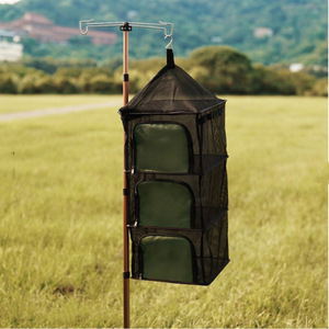 Panier de rangement extérieur pliable multicouche anti-moustiques pour le séchage des aliments, légumes et poissons en camping, en matériau PE - Product Image 5