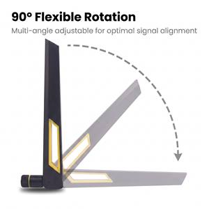 Antenne en caoutchouc jaune et noir 3G <span class=keywords><strong>4G</strong></span> <span class=keywords><strong>LTE</strong></span> 5G Wifi, antenne omnidirectionnelle en caoutchouc pour équipement IoT, connecteur RP-SMA mâle pour ordinateur - Product Image 2