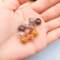 Perles entretoises en laiton filigrané de 8 mm avec trou de 3 mm pour la fabrication de bijoux et les loisirs créatifs
