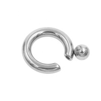 Anneau Captif en Acier Inoxydable Chirurgical Personnalisé Gros Calibre Anneau PA à Ressort pour Piercing Corporel