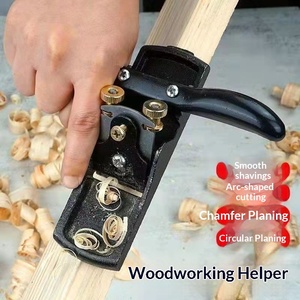 Raboteuse manuelle en fonte pour le travail du bois, outil de menuiserie domestique pour le rabotage et le chanfreinage, noir - Product Image 1