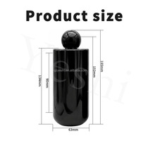 Bouteille cylindrique vide de 350 ml pour shampoing et gel douche avec bouchon à vis en forme de boule, impression sérigraphique OEM/ODM pour produits de soin personnel et cosmétiques
