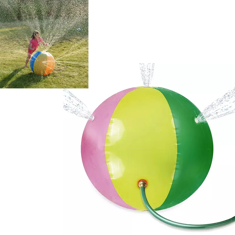 Giardino cortile bambini gioco giocattolo gonfiabile palla spray d'acqua fornitori all'aperto pvc gonfiabile palla sprinkler
