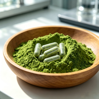 Kapsul Ekstrak Daun Moringa Oleifera Vegan Bersertifikat GMP Label Pribadi 60 Kapsul Dewasa Bebas Gluten Pengatur Energi Imunitas
