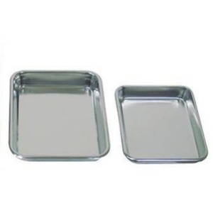 Plateau en acier inoxydable As One T-102 CC-4624, plateau métallique de laboratoire, simple face, léger - Product Image 4
