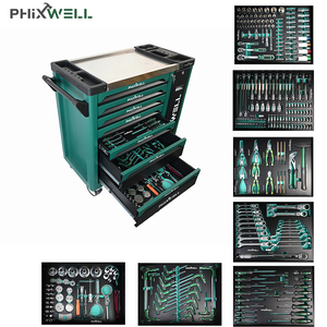 <span class=keywords><strong>Chariot</strong></span> d'atelier 7 tiroirs armoire à outils en métal <span class=keywords><strong>porte</strong></span> <span class=keywords><strong>coulissante</strong></span> latérale avec ensemble d'outils à main coffre à outils - Product Image 2