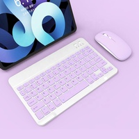 Popüler hafif Ultra ince PC Tablet klavye kablosuz klavye ve fare kombinasyonları