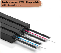 Cable de fibra óptica Ftth para exteriores, 1, 2 y 4 núcleos, Gjyxch