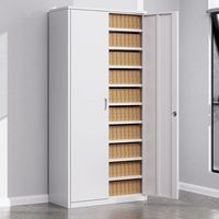 Armoire de classement métallique à grande capacité à 2 portes, armoire de classement sécurisée en acier pour bureau
