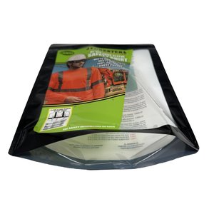 Op maat bedrukte recyclebare staande ritssluitingszak voor ANSI veiligheidsshirt etui kleding plastic verpakkingszak met transparant venster - Product Image 4