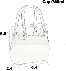 <span class=keywords><strong>Carafe</strong></span> à vin en verre borosilicate en forme de sac à main, design créatif, pour vin rouge et cocktails – Vente en gros - Product Image 4