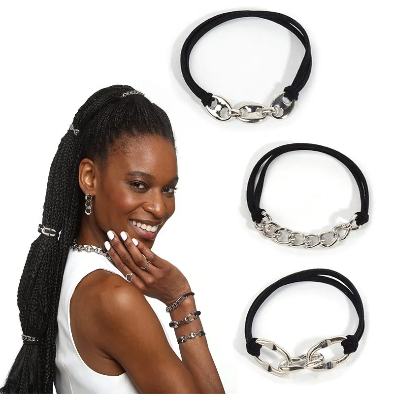 Designer Elastic Hair Band For Women Scrunchies Bracelet Hair Tie