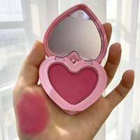 Porte-clés Cœur Mignon avec Charme, Fard à Joues Compact, Logo Sérigraphié Personnalisé, Vente Directe Usine, Fard à Poudre Chaud