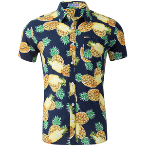 <span class=keywords><strong>Amazon</strong></span> accueilli hommes coton hawaïenne chemise décontractée à manches courtes - Product Image 1