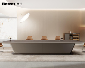 Les petites équipes utilisent la table de conférence haut de gamme pour les réunions publiques et les négociations de haut niveau, table de salle de réunion pour 6/8 personnes - Product Image 2