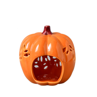 Support de bougie en céramique en forme de citrouille, lanterne décorative pour Halloween, décoration d'automne pour la maison, vente en gros