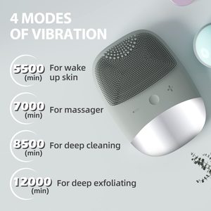 Elektrische Gesichtsreinigungsbürste aus Silikon, wasserdicht, für Männer, zur Reinigung und zum Peeling - Product Image 5