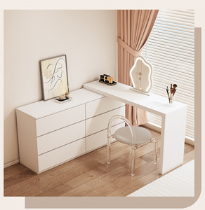 Commode Moderne Minimaliste, Panneau en Bois <span class=keywords><strong>de</strong></span> Haute Qualité avec Miroir sur Pied, Meuble <span class=keywords><strong>de</strong></span> Chambre pour Rangement d'Hôtel et <span class=keywords><strong>de</strong></span> Salon, Vente en Gros - Product Image 2