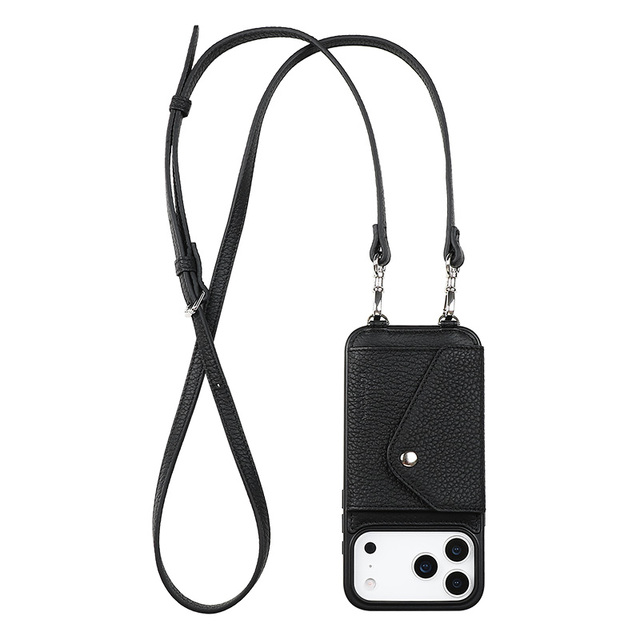 Luxury Leather Crossbody Phone case Genuine Leather Crossbody Phone case with Wallet for IPhone17 Wholesale