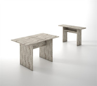 Ensemble de table à manger convertible en bois de luxe, style européen vintage, meubles de maison, pliable, 6 places, salle à manger