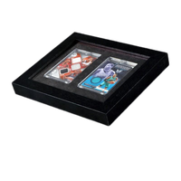 2 Bingkai Display untuk Penyangga Magnetik Satu Sentuhan Koleksi Kartu TCG