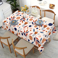Nappes Rectangle, Nappe de Printemps Rectangle Couvertures de Table Lavables pour Intérieur Extérieur Table à Manger Décorations de Fête à la Maison