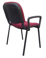 Chaise d'école en plastique au design moderne, empilable et durable avec coussin en tissu doux pour les activités de réunion en classe au collège