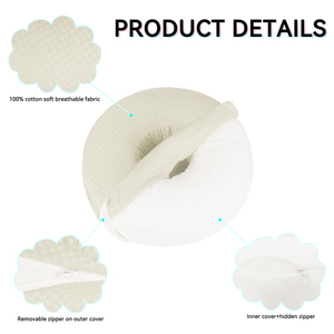Oreiller perforé pour dormeurs latéraux, oreiller donut pour oreilles, lavable, réglable, coussin d'oreille - Product Image 3