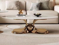 Table basse moderne et simple en acier inoxydable convertible pour salon, usage domestique, vente en gros en usine