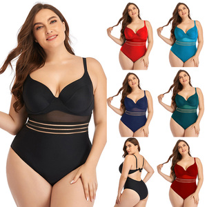 Maillot de bain deux pièces sexy à dos nu pour femmes, nouvelle collection été, grande taille, amincissant, respirant, 100% nylon, imprimé, perles - Product Image 1