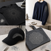 Strass en cristal de verre à dos plat thermocollants, adhésif puissant, noir jais et champagne, pour vêtements, DIY, nail art, vente en gros