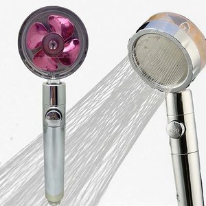 Pomme de douche haute pression 360 avec jet, hélice rotative Turbo avec bouton <span class=keywords><strong>On</strong></span>/Off - Product Image 5