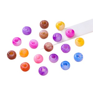 Acrylic Transparent Stained <b>Large</b> Hole Round <b>Beads</b> Loose For Bracelet Making DIY Jewelry Accessories Material - Product Image 5