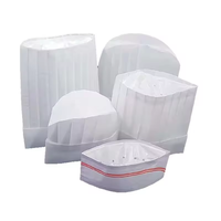 Chapeau de chef jetable en papier pour restaurant, vente chaude