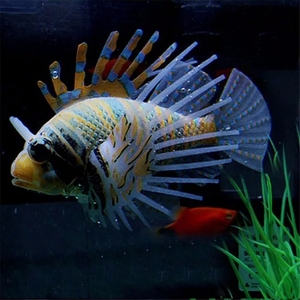 Glow in the Dark <strong>Lionfish</strong> Artificial Silicone Jellyfish <strong>Aquarium</strong> Decoration Simulation Fish Floating Ornament Fish Tank Decor - Product Image 5